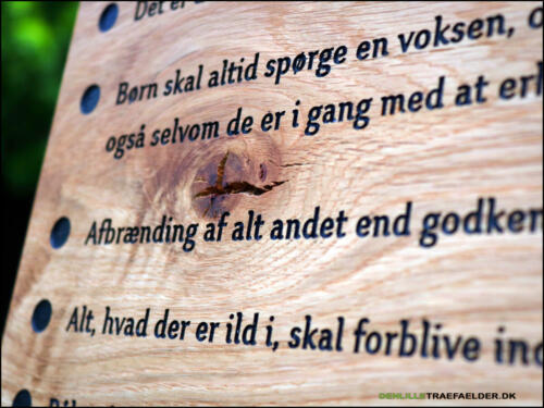 www.denlilletraefaelder.dk - Din gravør af massive træskilte!